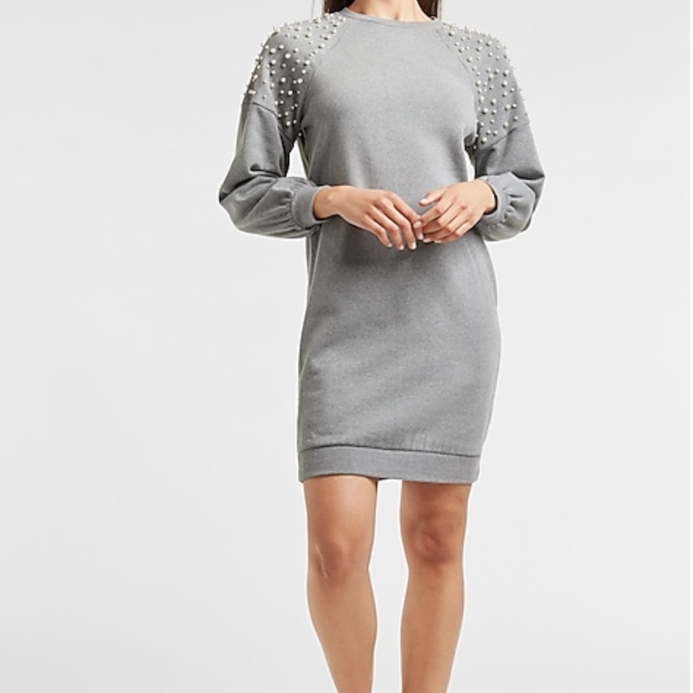 Express NWT Pearl Sweatshirt Dress